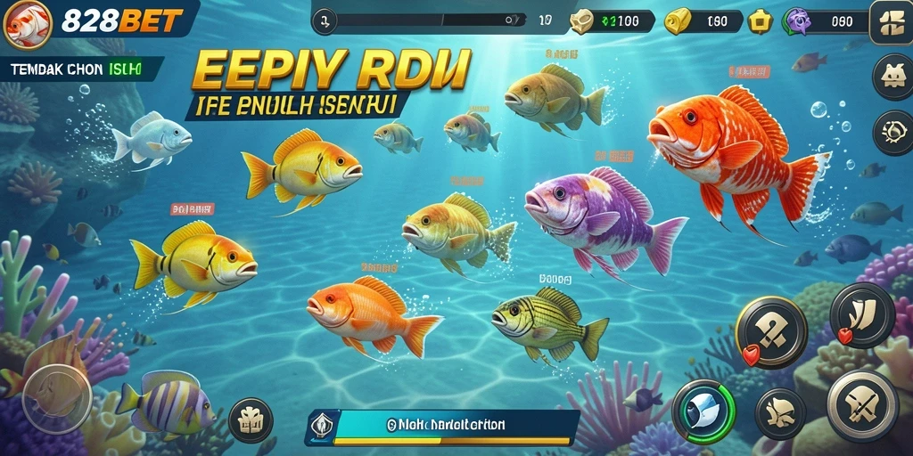Gambaran gameplay seru di 828BET saat menembak ikan.