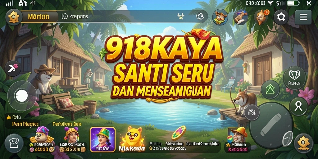 Tampilan gameplay 918KAYA yang penuh warna dan menarik.