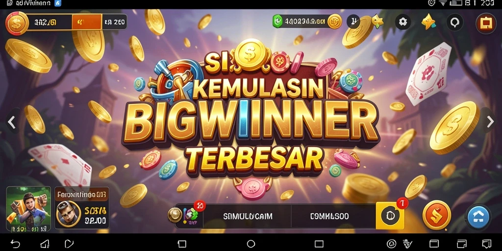Screenshot dari gameplay menarik BIGWINNER yang menunjukkan keseruan simulasi.