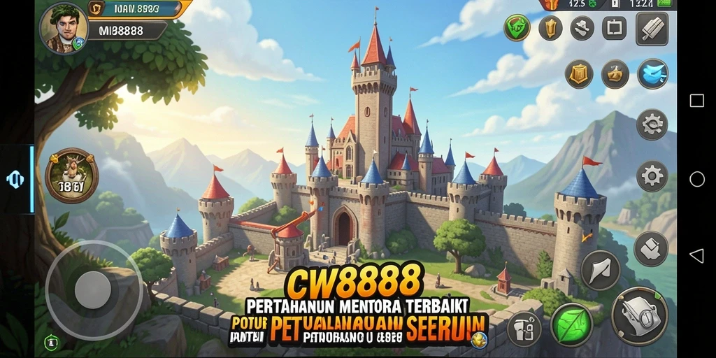 Tampilan gameplay menegangkan dalam CW8888 dengan strategi Tower Defense.