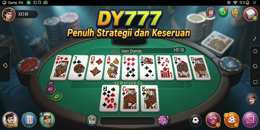 Tampilan menarik dari gameplay Domino di DY777.