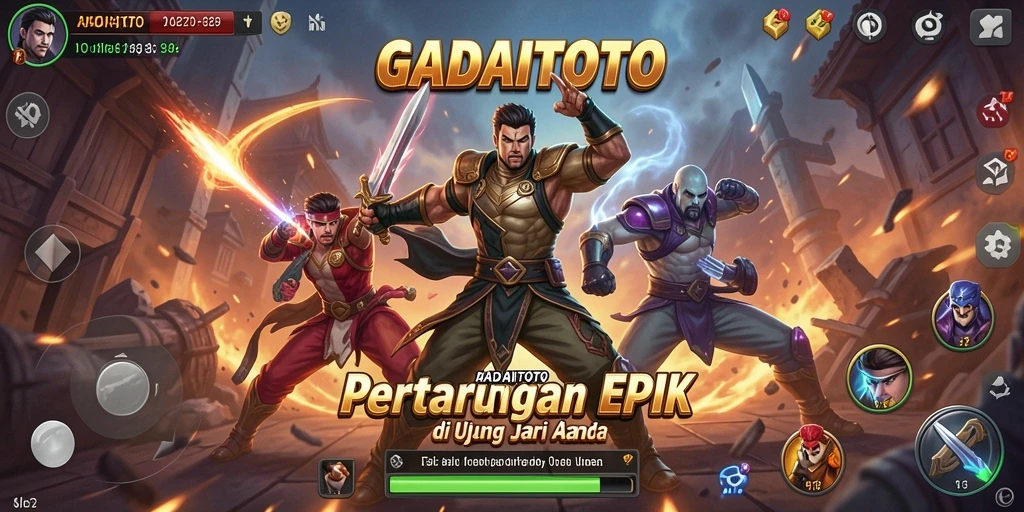 Tampilan gameplay menarik dalam GADAITOTO saat pertarungan berlangsung.