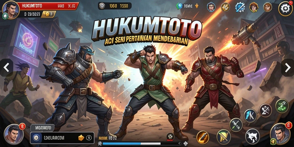 Gameplay HUKUMTOTO yang menegangkan dan penuh aksi.