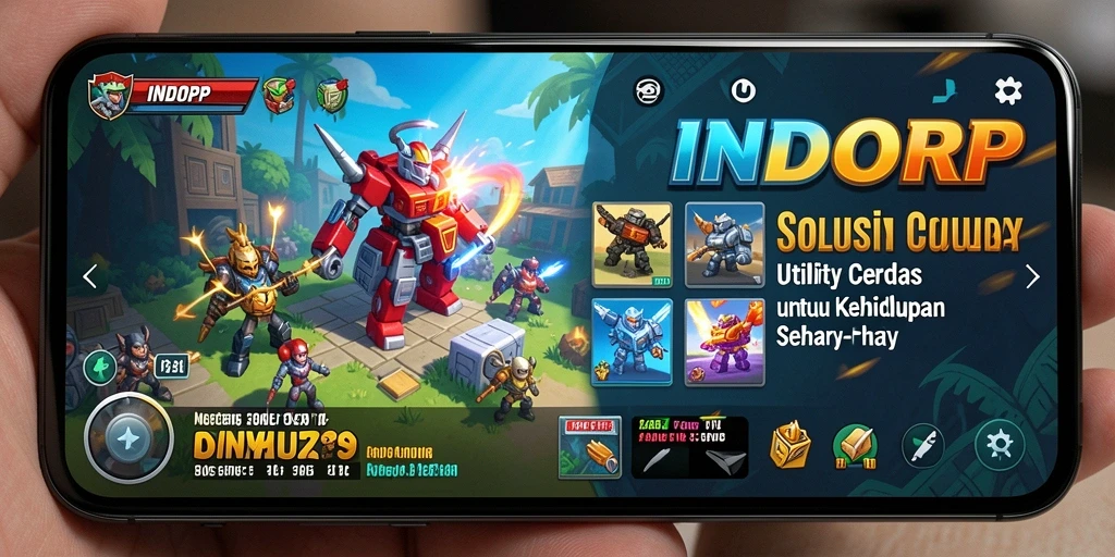 Tampilan aplikasi INDORP dengan fitur Utility yang menarik