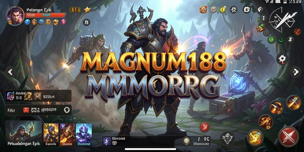 Screenshot MAGNUM188 menampilkan aksi seru dalam pertempuran MMORPG.