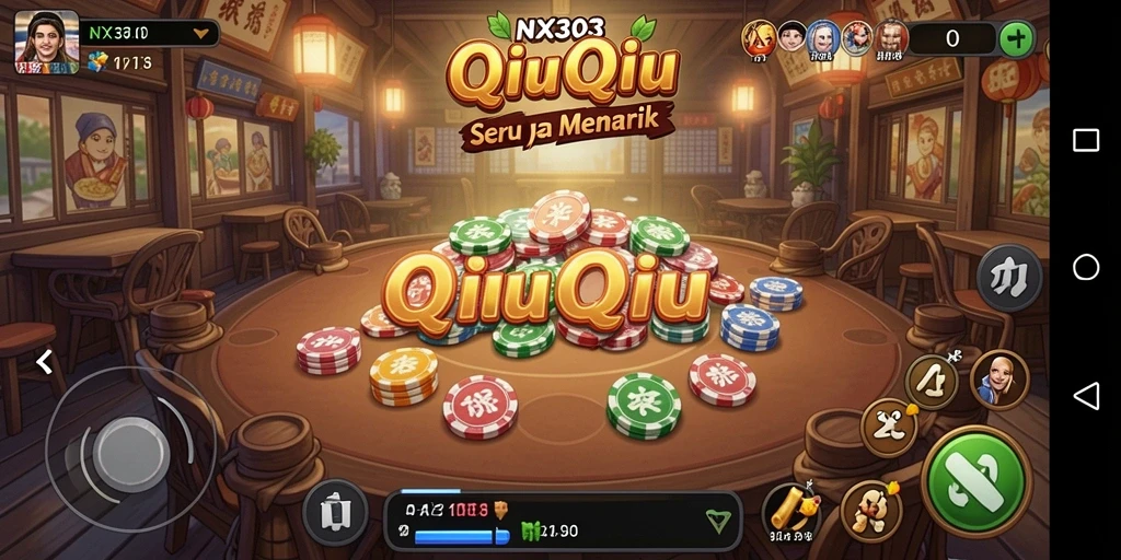 Tampilan gameplay QiuQiu yang seru dan menegangkan.
