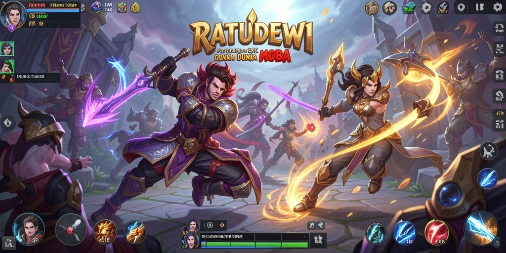 Gameplay seru dalam pertarungan tim di RATUDEWI.