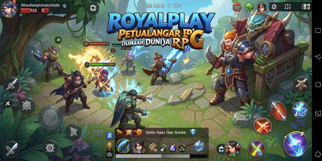 Screenshot gameplay menampilkan aksi seru dalam petualangan RPG.