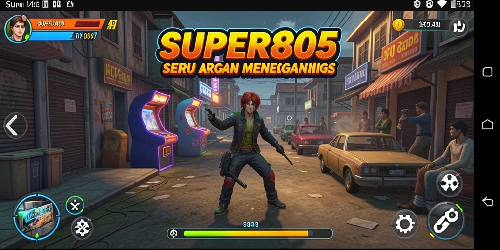Tampilan gameplay SUPER805 yang penuh aksi dan tantangan seru.