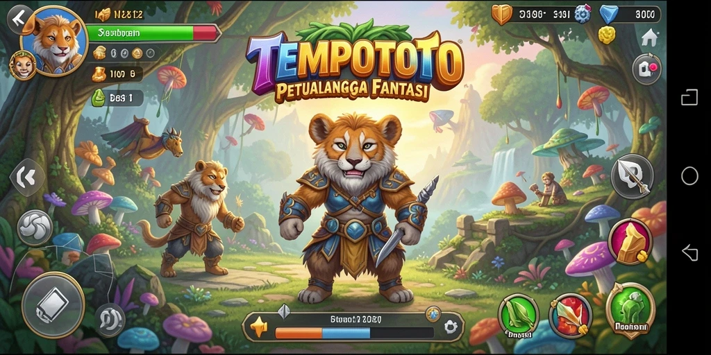 Screenshot gameplay TEMPOTOTO menampilkan petualangan seru dan indah.
