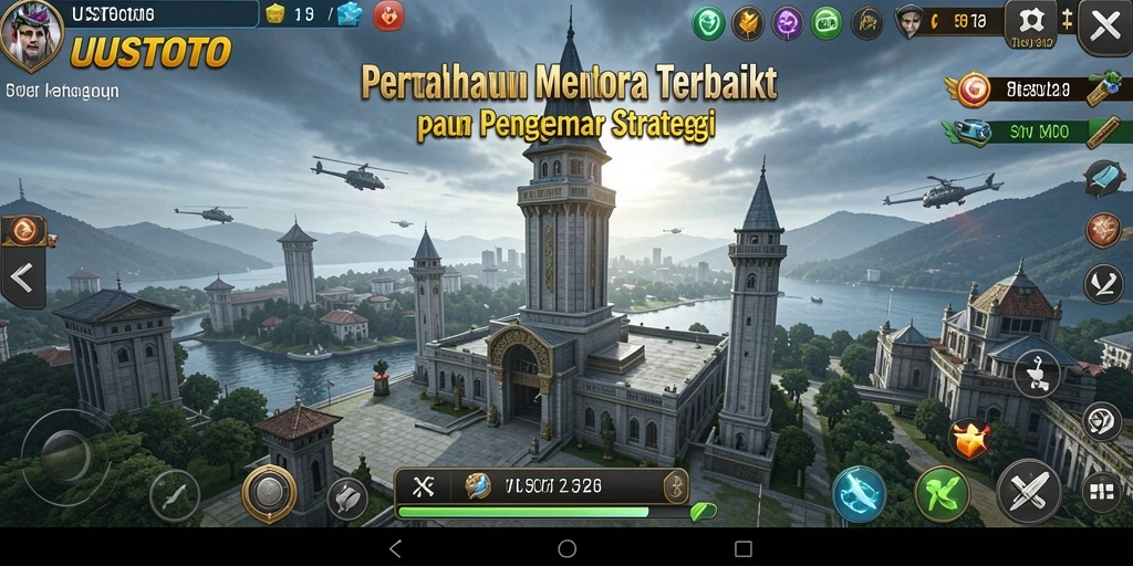 Tangkapan layar UUSTOTO menampilkan aksi pertahanan menara yang mendebarkan.