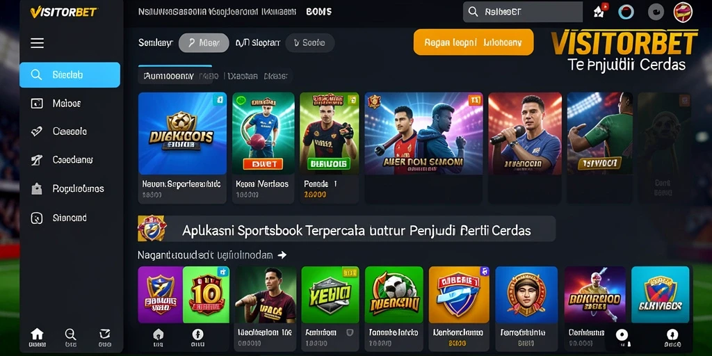 Tangkapan layar VISITORBET menunjukkan pengalaman taruhan olahraga yang mendebarkan.